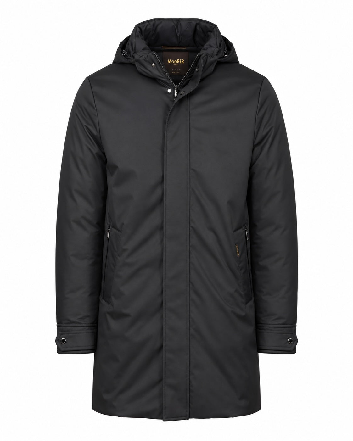 Daunenparka in Dunkelblau mit Kapuze