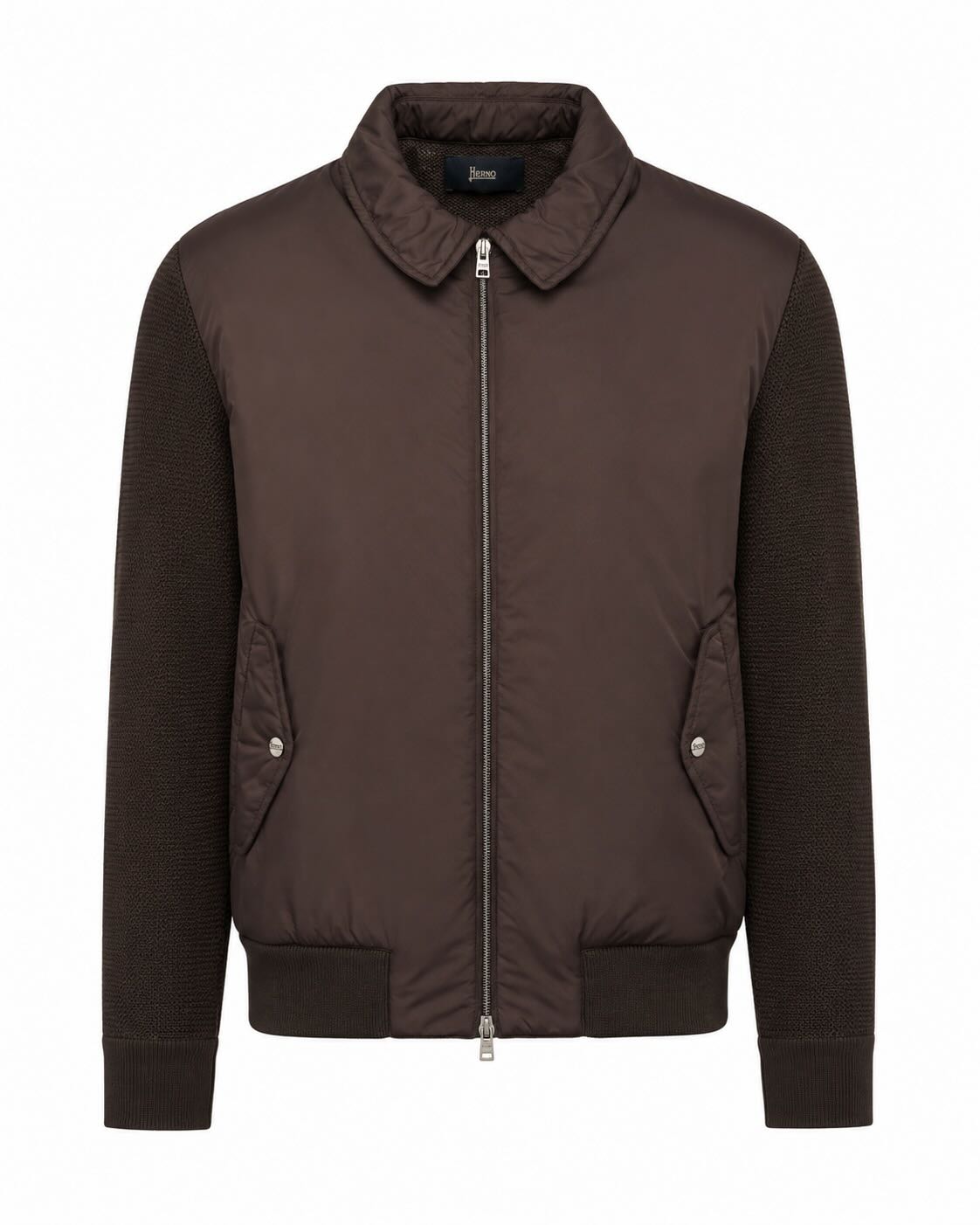 Hybrid Blouson Cotton Knit Relaxed Slim
