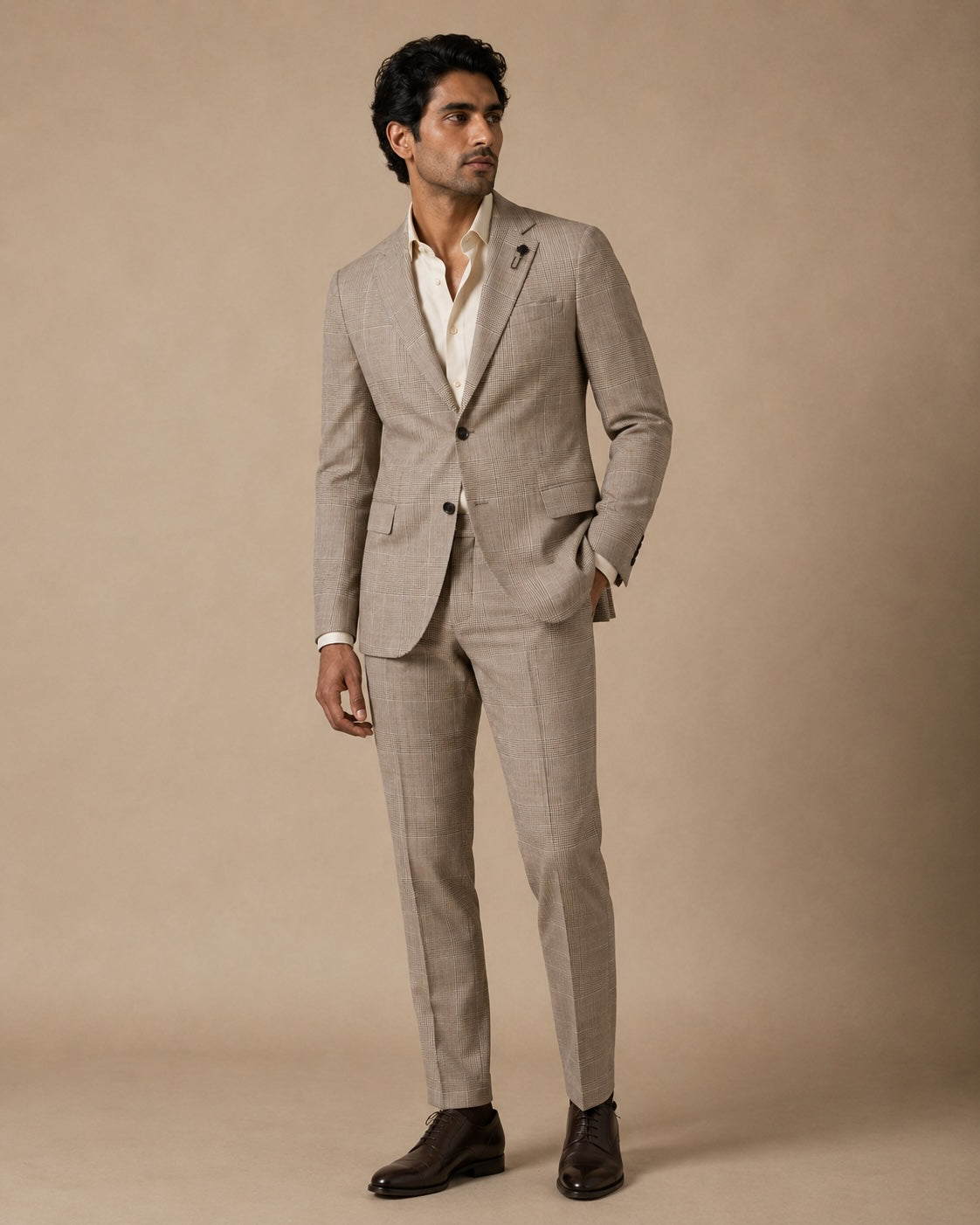Glencheck Suit Virgin Wool Slim Fit