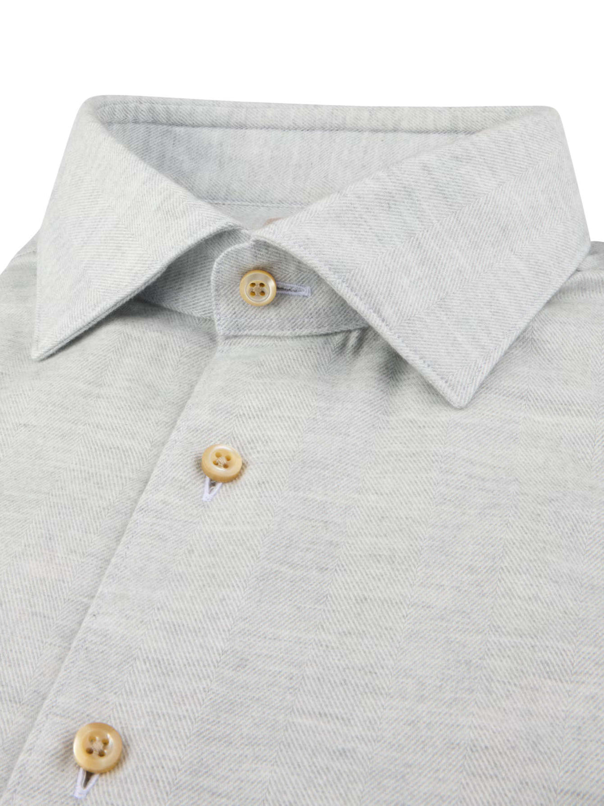 Light grey cotton and Lyocell flannel shirt
