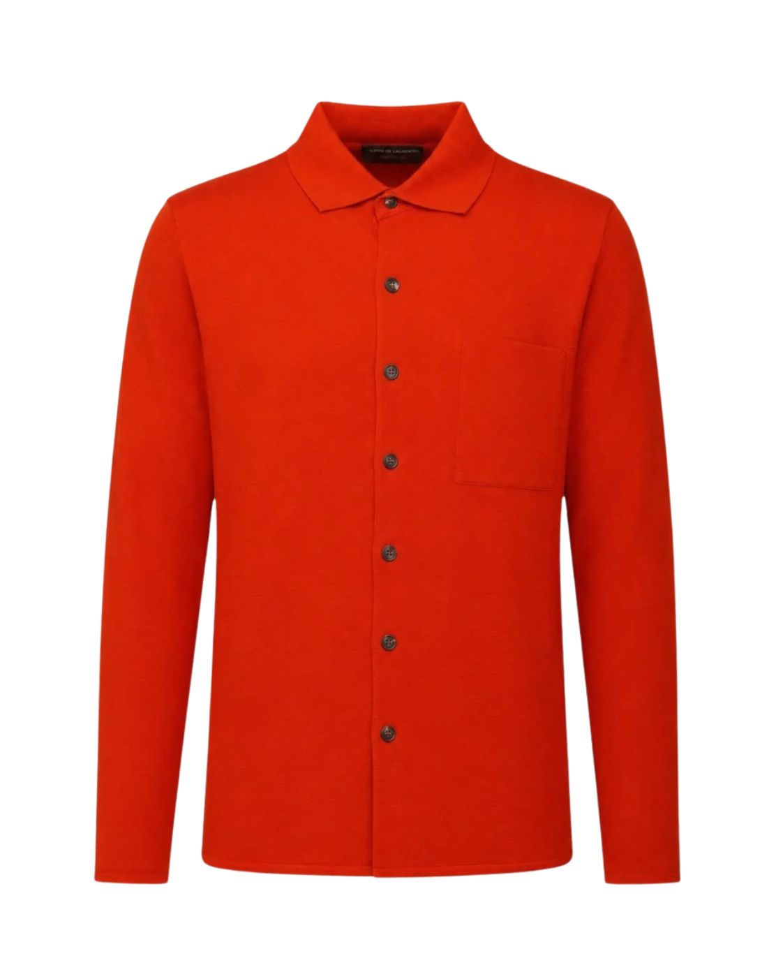 Orange Overshirt made from Superfine 120's Merino Wool