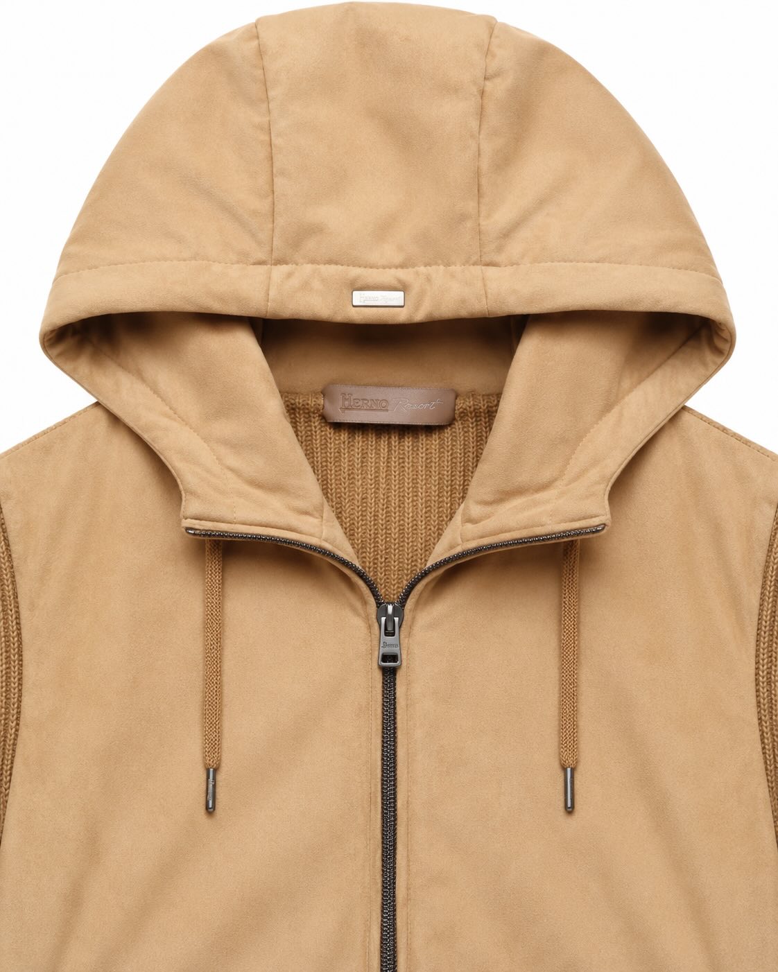Herno Wool Cardigan with Fleece Front